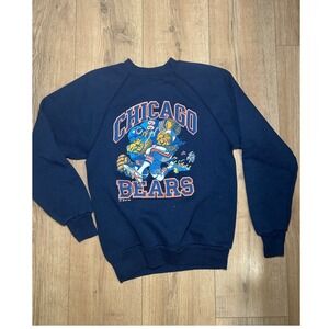 Vintage Chicago Bears Raglan‎ Crewneck Sweatshirt Kids Youth Football